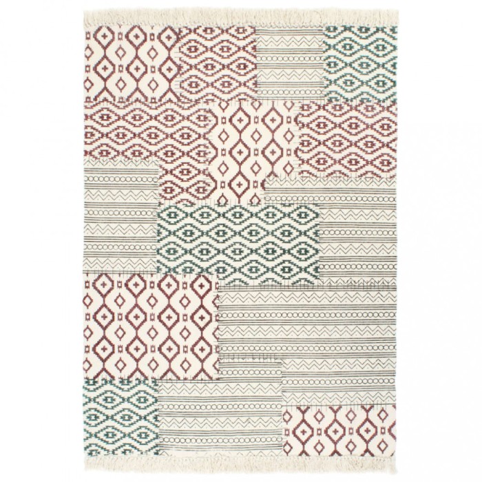 Covor Kilim țesut manual, multicolor, 120x180 cm, bumbac