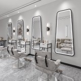Consola de coafură consola de frizerie consola de cosmetică oglindă LED cu ramă de aluminiu 180x80 PRO