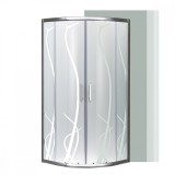 Cabină de duș curbată Spirit BAMBOO 90x90x180cm, fără cădiță de duș