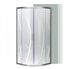 Cabină de duș curbată Spirit BAMBOO 90x90x180cm, fără cădiță de duș