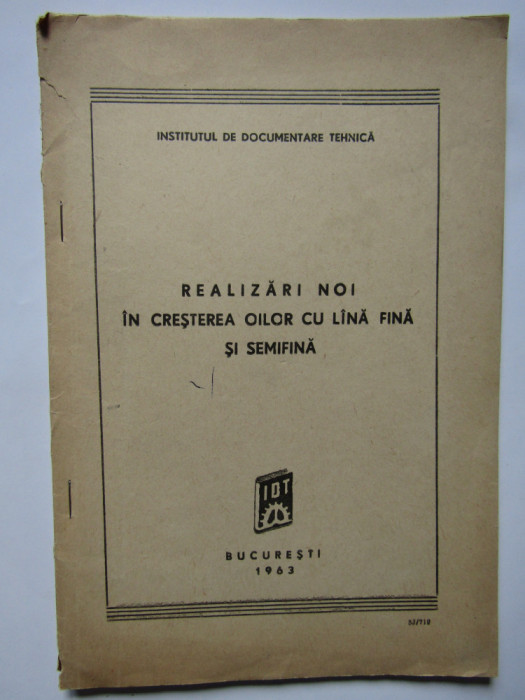 REALIZARI NOI IN CRESTEREA OILOR CU LANA FINA SI SEMIFINA