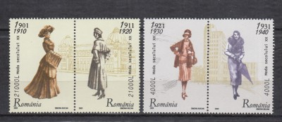 ROMANIA 2003 LP 1623 MODA SECOLULUI XX SERIE MNH foto
