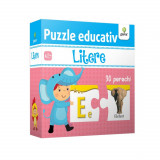 Puzzle educativ. Litere