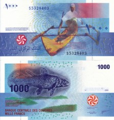 COMORE 1.000 francs 2005 UNC!!! foto
