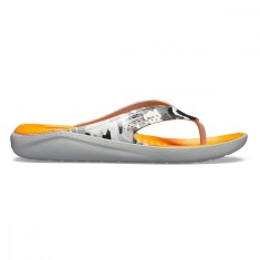 Slapi Crocs LiteRide Graphic Flip Gri - Camo/Light Grey foto