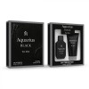 Set cadou barbati Aquarius Black 2 x 50ml apa de parfum si gel de dus miros fresh lemnos Magrot 25051