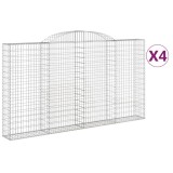 Cumpara ieftin Cosuri gabion arcuite 4 buc. 300x30x160/180 cm, fier galvanizat