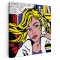 Tablou canvas pop art M-Maybe de Roy Lichtenstein, galben 1338 Tablou canvas pe panza CU RAMA 80x80 cm