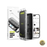 Folie de protectie Ecran Privacy Ringke Easy Slide pentru Apple iPhone 16 Pro Sticla Securizata Full Glue Set 2 bucati