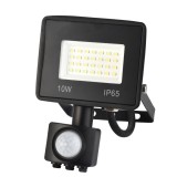 Proiector LED cu senzor de miscare Hoff Noctem Max, 10W, 1300lm, lumina rece 6500K, IP65