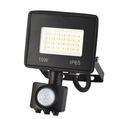 Proiector LED cu senzor de miscare Hoff Noctem Max, 10W, 1300lm, lumina rece 6500K, IP65 foto