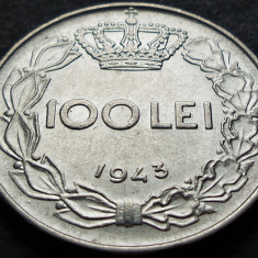 Moneda istorica 100 LEI - ROMANIA, anul 1943 * cod 4589 B