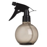 Sticlă pentru coafor cu pompă, formă sferică, plastic negru transparent, CMCLASS