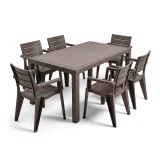 Set de mobilier de grădină Palmer 6+1 cappuccino