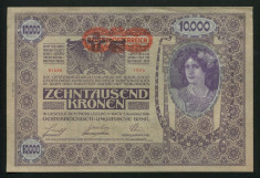 u102 ROMANIA 10000 ZECE MII DE COROANE 1918 AUSTRO-UNGARIA aUNC foto