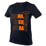 Tricou imprimat NEO Tools &bdquo;Nie ma, że się nie da&rdquo;, XXXL, negru