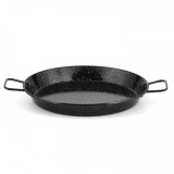 Tava pentru paella emailata Garcima 30 cm, din fier, cu manere