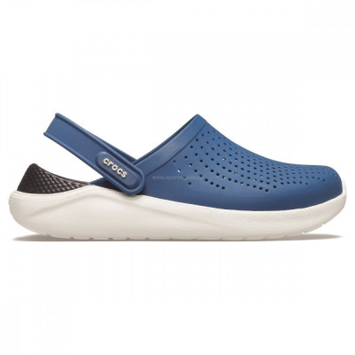 Saboti Crocs LiteRide Clog Albastru - Vivid Blue/Almost White foto