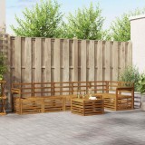 vidaXL Set canapea sectională 7 pcs natural Lemn Solid de Acacia 3374914