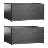 VidaXL Huse mobilă grădină, 2 buc, 8 ocheți, 160x120x75cm, rectangular