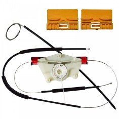 Kit reparatie Macara geam Audi A4 (B6 , B7) 2000-2008, Seat Exeo (3R) 2008-2013; usa Fata partea Stanga, cablu cu rola si suporti geam