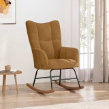 vidaXL Scaun balansoar, maro, catifea 328147