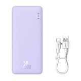 POWER BANK Baseus Airpow, 10000mAh, 20W, 1 x USB; 1 x USB Type-C, total 3A, violet, &quot;P10022801513-00&quot; (timbru verde 0.98 lei) - 6932172646974