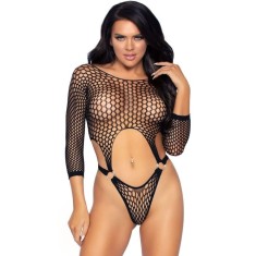 Body Plasa Transparenta Cercuri Argintii Negru OS