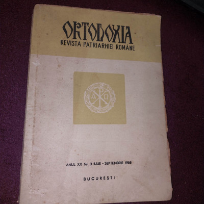 carte Religioasa veche ,ORTODOXIA Revista patriarhiei romane 3 sep.1968,508 pag foto