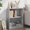 Gossi biblioteca, gri beton, 60x24x76 cm, lemn compozit