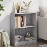 Gossi biblioteca, gri beton, 60x24x76 cm, lemn compozit