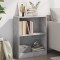 Gossi biblioteca, gri beton, 60x24x76 cm, lemn compozit