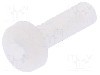 Surub M3, poliamida, lungime 10mm, cap rotund, pas filet 0.5, DREMEC - 8G205M3X10