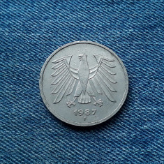 2k - 5 Deutsche Mark 1987 F Germania marci RFG