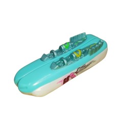 Masinuta dubla DEPOX&reg;, Winged Dog, platic, magnetic, 9.5 cm, turcoaz