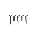Gard de gradina decorativ, plastic, negru, set 4 buc, 78x34&nbsp;cm, Strend Pro