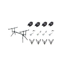 Set Rod Pod pescuit , 4 Avertizori si 4 Swingere cu led