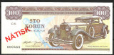 ! CEHIA - FANTASY NOTE - 100 KORUN 2020 , ISOTTA FRASCHINI 1929 &amp; ZAPADLIK - UNC