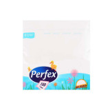 Servetele Perfex albe, 28x28 cm, 100 bucati