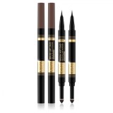 BEA51-100 Creion pentru sprancene Eveline Brow Art Duo 2 in 1, Dark