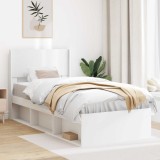 vidaXL Tăblie cap Alb Lemn prelucrat 889725