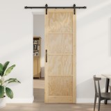 Ușă glisantă vidaXL cu set de accesorii 78x232 cm din lemn masiv de pin, Ușă interioară vidaXL &#039;ORKDAL&#039;78x232x4 cm din lemn masiv de pin