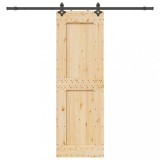 VidaXL Ușă glisantă cu set de feronerie 70x210 cm, lemn masiv de pin