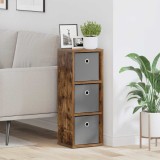 vidaXL Bufet cu sertar Stejar fumuriu 25,5 x 22 x 69,5 cm 8000552