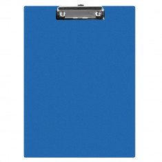 Clipboard Q-CONNECT A5 Simplu, 138x216 mm, Carton Plastifiat, Clip de Prindere Metalic, Capaciatate 50 Coli, Culoare Albastra, Clipboarduri Simple, Ac