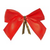 Set 12 ornamente brad Craciun Fundite satin rosu II cm 8,5 x 6,5 H