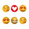 Magneti Emoji, Set 6 Bucăți, Rotunzi, Culoare Galbenă, Dimensiune 2.5cm