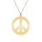 Peace - Colier personalizat semnul pacii din argint 925 placat cu aur galben 24K