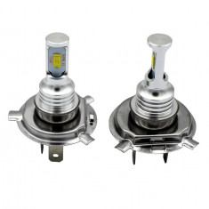 Set 2 Becuri auto LED H4, doua faze, 100W/set, 6000K