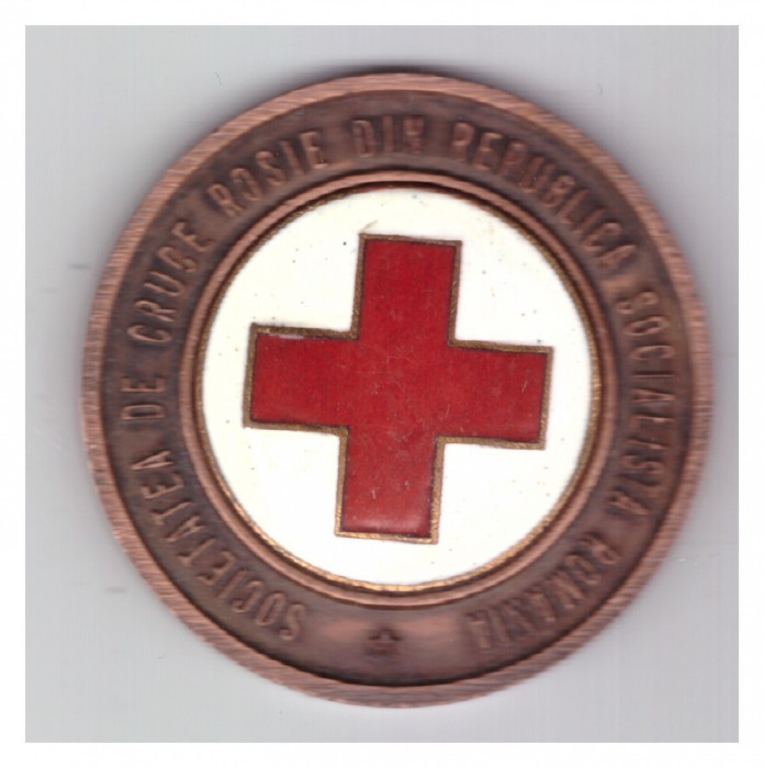Medalia Societatea de Cruce Rosie din RS Romania, 100 ani 1876-1976